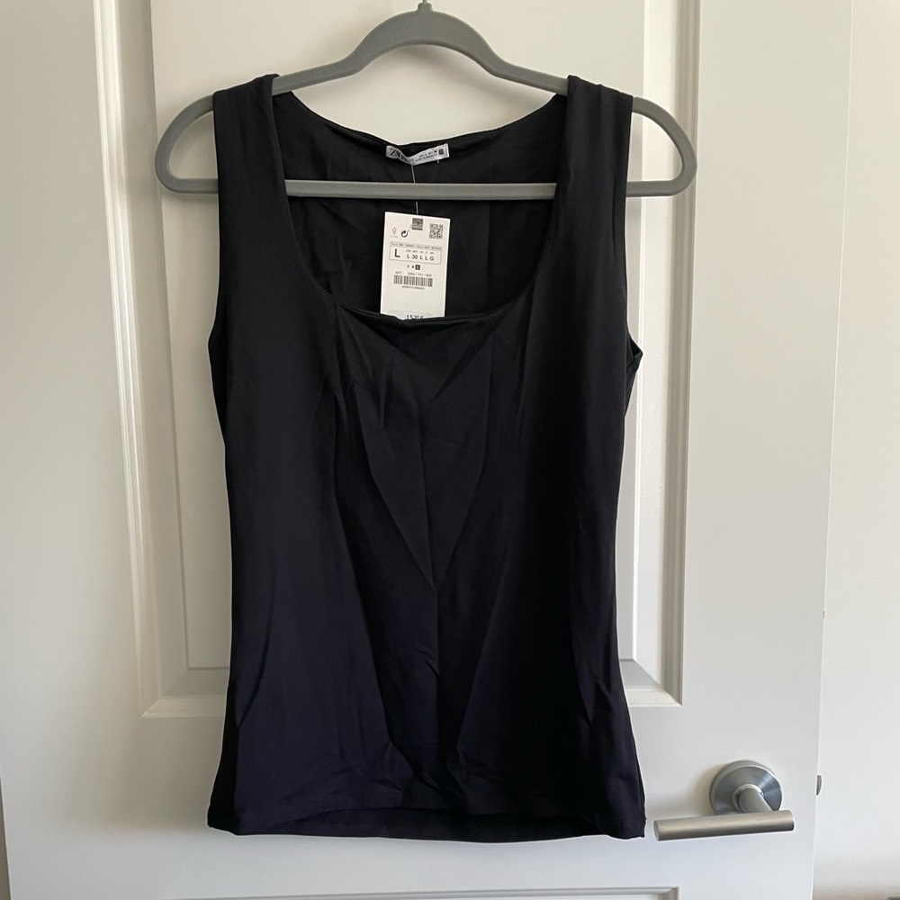New with tags size Large black Zara tank top